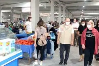 Pazarda sıkı denetimler Pazarda sıkı denetimler
