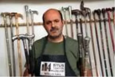 Ahlat bastonuna gümüş işlemeli tasarım Ahlat bastonuna gümüş işlemeli tasarım