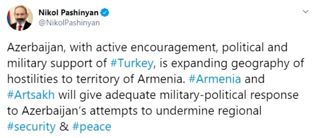 Ermenistan Başbakanı Paşinyan'dan küstah tehdit: Türkiye Azerbaycan'a destek veriyor, karşılık vereceğiz