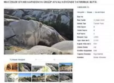 Kapadokya'da pes dedirten görüntü: Kayalar oyuldu, 'butik otel' olarak satışa sunuldu Kapadokya'da pes dedirten görüntü: Kayalar oyuldu, 'butik otel' olarak satışa sunuldu