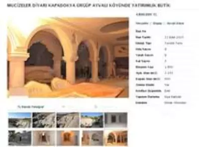 Kapadokya'da pes dedirten görüntü: Kayalar oyuldu, 'butik otel' olarak satışa sunuldu Kapadokya'da pes dedirten görüntü: Kayalar oyuldu, 'butik otel' olarak satışa sunuldu