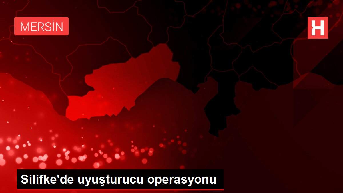 Silifke'de uyuşturucu operasyonu