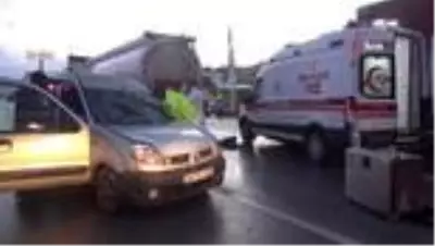 Yavaşlayan trafikte önündeki tankere çarptı: 1 yaralı Yavaşlayan trafikte önündeki tankere çarptı: 1 yaralı