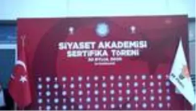 AK Parti Genel Başkan Yardımcısı Dağ, Siyaset Akademisi Sertifika Töreni nde konuştu