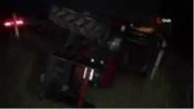 Aksaray'da traktör şarampole devrildi: 1 yaralı Aksaray'da traktör şarampole devrildi: 1 yaralı