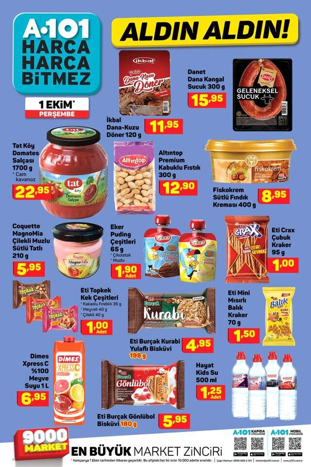 A101 1 Ekim aktüel ürünleri neler? A101'de bu hafta neler var? A101 aktüel kataloğu, A101 aldın aldın!