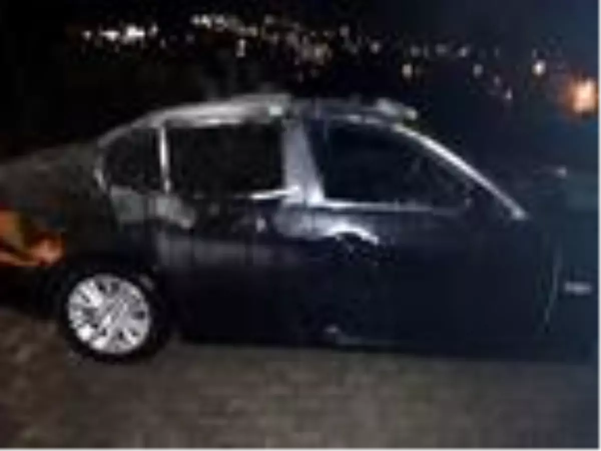 Bodrum'da park halindeki otomobilde yangın