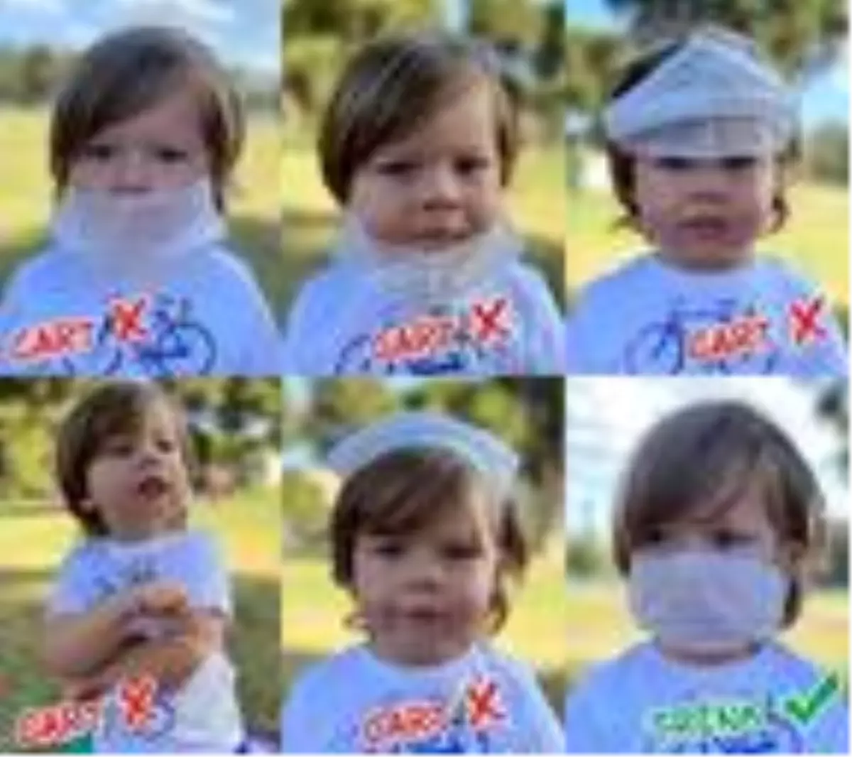 Fenomen minik Aras'tan, maske uyarısı