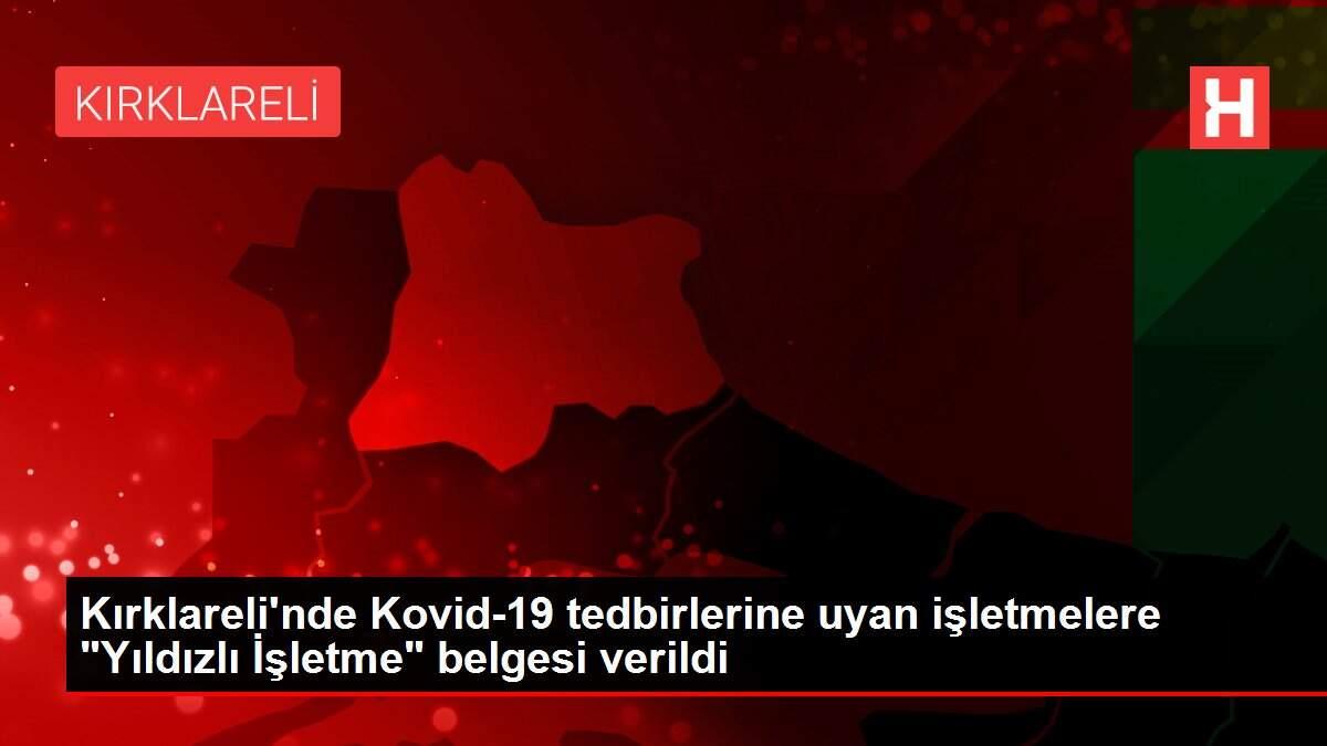 Kırklareli'nde Kovid-19 tedbirlerine uyan işletmelere Kırklareli'nde Kovid-19 tedbirlerine uyan işletmelere