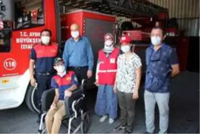 Serebral Palsi hastası Behlül itfaiyeci oldu