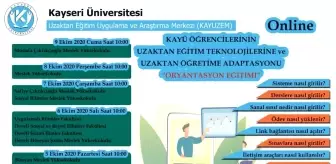 kayseri universitesi ogrencilerine uzaktan egitime uyum oryantasyon egitimi verecek