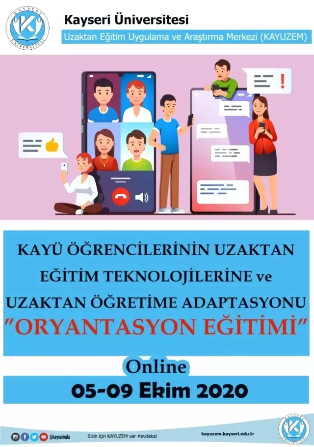 kayseri universitesi ogrencilerine uzaktan egitime uyum oryantasyon egitimi verecek