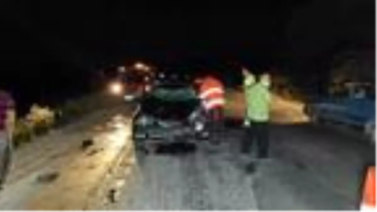 Çarptığı hayvan otomobilin bagajının üstünde kaldı