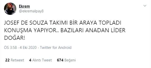Josef de Souza'nın ilk maçtaki performansı, Beşiktaş taraftarından büyük övgü aldı