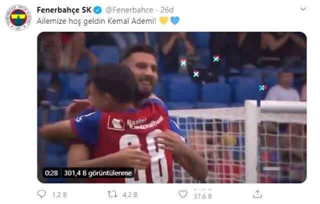 Fenerbahçe, Basel'den Kemal Ademi'yi kadrosuna kattı Fenerbahçe, Basel'den Kemal Ademi'yi kadrosuna kattı