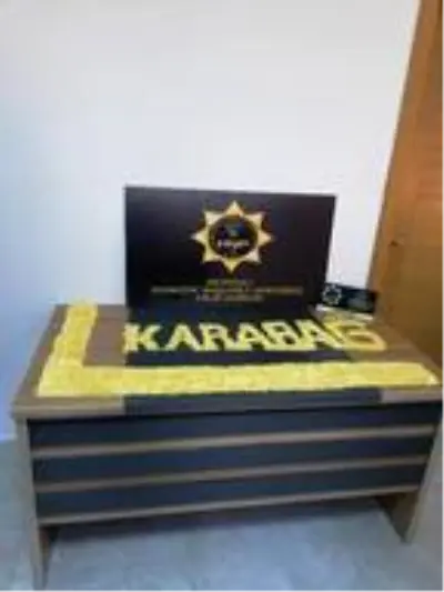 Ele geçirilen haplarla 'Karabağ' yazdılar Ele geçirilen haplarla 'Karabağ' yazdılar