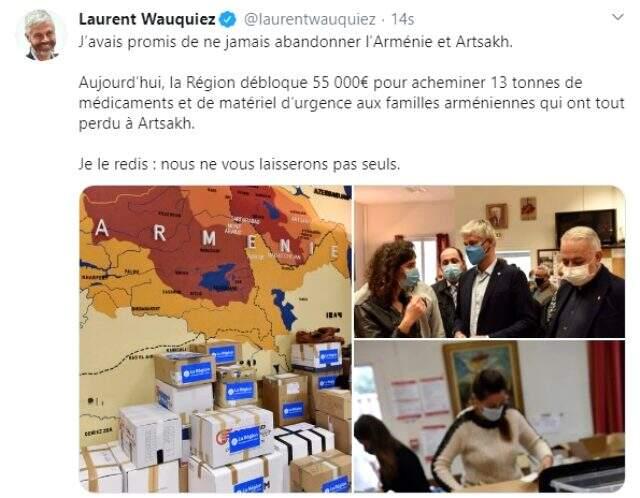 Fransız belediye başkanının paylaştığı harita, Türk topraklarını Ermenistan olarak gösteriyor