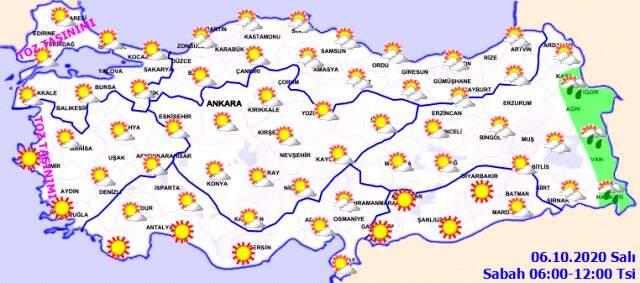 Meteoroloji'den kum fırtınası ve sağanak yağış uyarısı