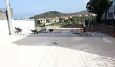 Mudanya parke taşlarla örülüyor Mudanya parke taşlarla örülüyor