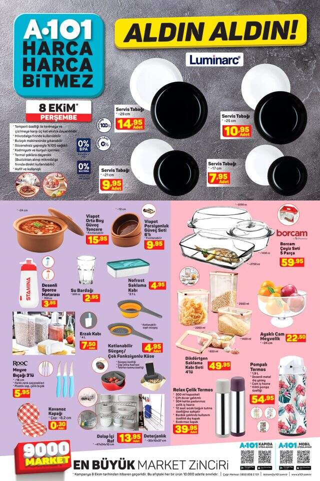 A101 8 ekim aktüel ürünleri | A 101 Aldın Aldın 8 Ekim 2020! A101 aktüel ürün listesi kataloğunda neler var?