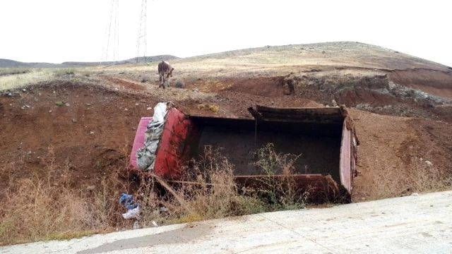Tuzluca'da Hayvan yüklü kamyonet devrildi