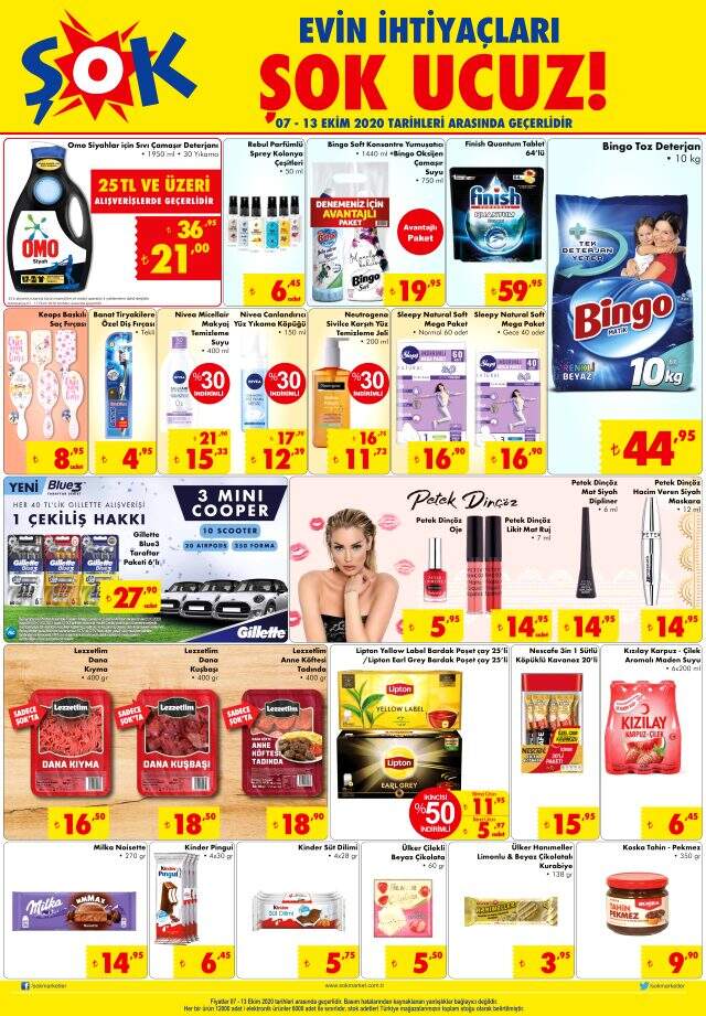 Şok market hafta sonu fırsat kataloğu yayınlandı! 7-13 Ekim 2020 Şok market indirimli ürünler kataloğu burada
