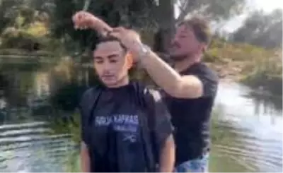 Havada, karada ve suda tıraş yapabilen sıra dışı berber