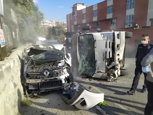 Gaziosmanpaşa'da kamyonet dehşeti: Gelin ve damat ölümden döndü