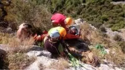 Kanyondan yuvarlanan dağcıyı kaskı ölümden kurtardı Kanyondan yuvarlanan dağcıyı kaskı ölümden kurtardı