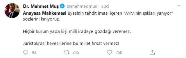 Ankara'yı ayakalndıran olay! AYM üyesinin 'ışıklar yanıyor' tweetin tepki yağıyor