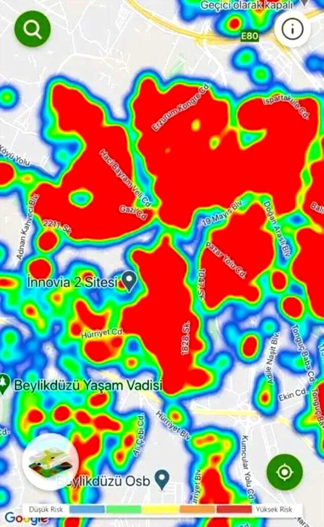 En tehlikeli ilçeler hangisi? İşte İstanbul'un koronavirüs yoğunluk haritası