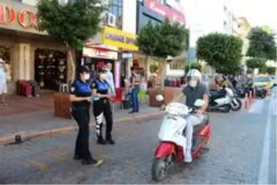 Alanya'da motosiklet sürücülerine yönelik denetim Alanya'da motosiklet sürücülerine yönelik denetim