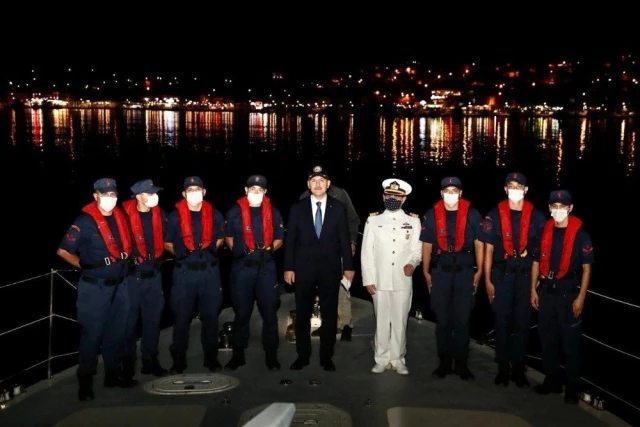 Bakan Soylu, Sahil Güvenlik ile Kuzey Ege'ye açıldı