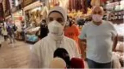 Tarihi Mısır Çarşısı'nda korona virüs denetimi Tarihi Mısır Çarşısı'nda korona virüs denetimi