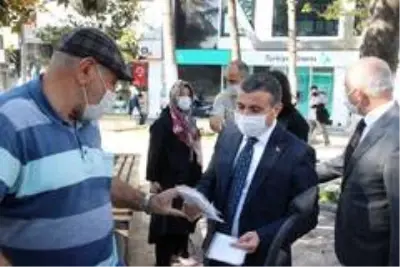 Denetimde ceza yerine maske dağıtıldı Denetimde ceza yerine maske dağıtıldı