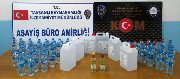 Kütahya'da kaçak sigara ve sahte içki operasyonu