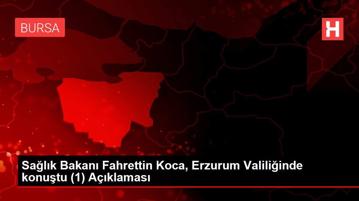 Sağlık Bakanı Fahrettin Koca, Erzurum Valiliğinde konuştu (1) Açıklaması