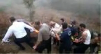 Son dakika haberi! Uçurumdan yuvarlanan çiftçiyi, itfaiye kurtardı