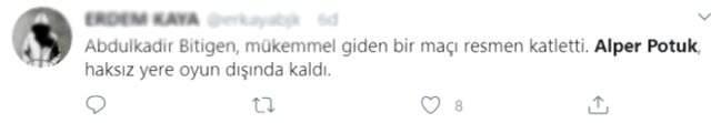 Ankaragücü'lü Alper Potuk'un kırmızı kart görmesinin ardından sosyal medyada hakeme tepki yağdı Ankaragücü'lü Alper Potuk'un kırmızı kart görmesinin ardından sosyal medyada hakeme tepki yağdı