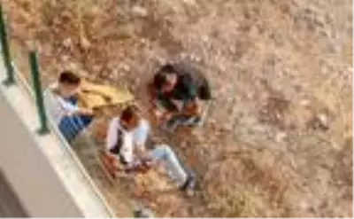 Şehrin merkezindeki boş arazide, çocuklara aldırmadan uyuşturucu kullanan bağımlılar görenlere 'pes' dedirtiyor Şehrin merkezindeki boş arazide, çocuklara aldırmadan uyuşturucu kullanan bağımlılar görenlere 'pes' dedirtiyor