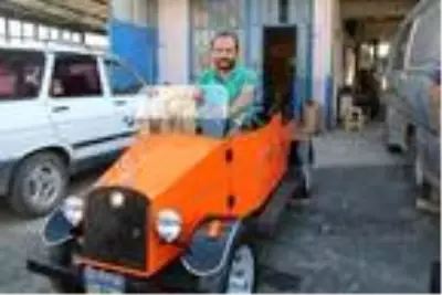 Harita mühendisi kaportacı, tamamen el yapımı olan 2 kişilik otomobil yaptı Harita mühendisi kaportacı, tamamen el yapımı olan 2 kişilik otomobil yaptı