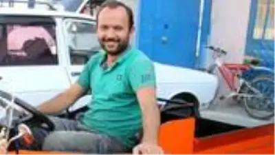 Harita mühendisi kaportacı, tamamen el yapımı olan 2 kişilik otomobil yaptı Harita mühendisi kaportacı, tamamen el yapımı olan 2 kişilik otomobil yaptı