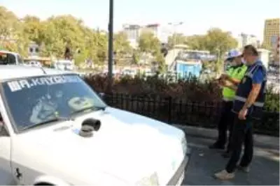Maske denetiminde soba borulu otomobile ceza Maske denetiminde soba borulu otomobile ceza