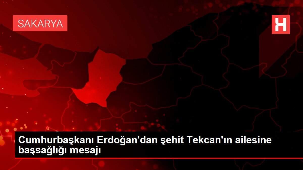 Son Dakika Haberleri Cumhurbaşkanı Erdoğandan şehit Tekcanın Ailesine Başsağlığı Mesajı