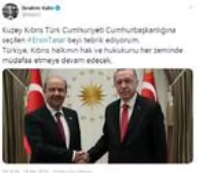 KKTC Cumhurbaşkanı Ersin Tatar'a Türkiye'den tebrik mesajları KKTC Cumhurbaşkanı Ersin Tatar'a Türkiye'den tebrik mesajları