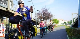 İsviçreli aile, Lozan'dan Kırklareli'ne bisikletle geldi