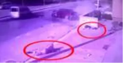 Kaldırımda otomobilin çarptığı baba ve oğulun öldüğü kaza kamerada Kaldırımda otomobilin çarptığı baba ve oğulun öldüğü kaza kamerada