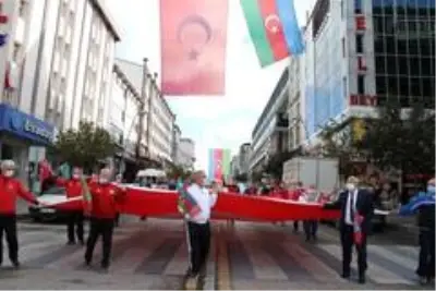 Azerbaycan'a destek için yürüdüler Azerbaycan'a destek için yürüdüler