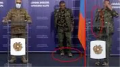 Azerbaycan'ın ağır darbe vurduğu Ermeni ordusunda moraller yerle bir! Basın toplantısına terlikle katıldı Azerbaycan'ın ağır darbe vurduğu Ermeni ordusunda moraller yerle bir! Basın toplantısına terlikle katıldı