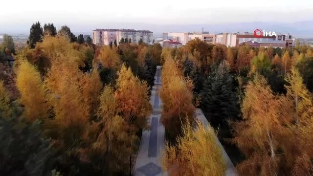 Erzurum'da sonbaharın eşsiz manzarası mest etti